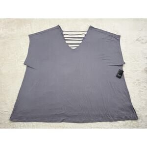 Torrid Super Soft Knits Womens Gray Strappy Tunic Shirt Plus Size 6XL
